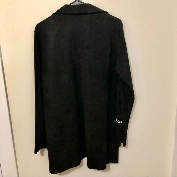 Kut From the Kloth Faye long black faux suede blazer. .Size large. - Picture 2 of 8